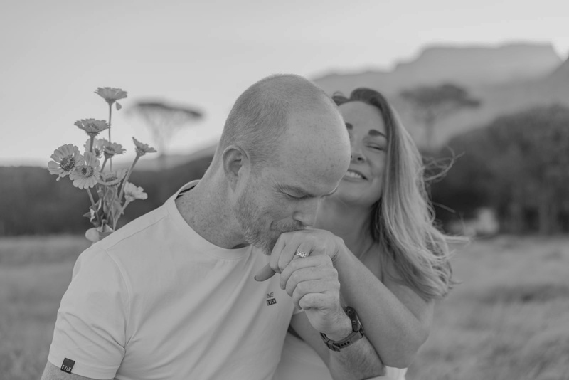 Angel and Andrew together in a field